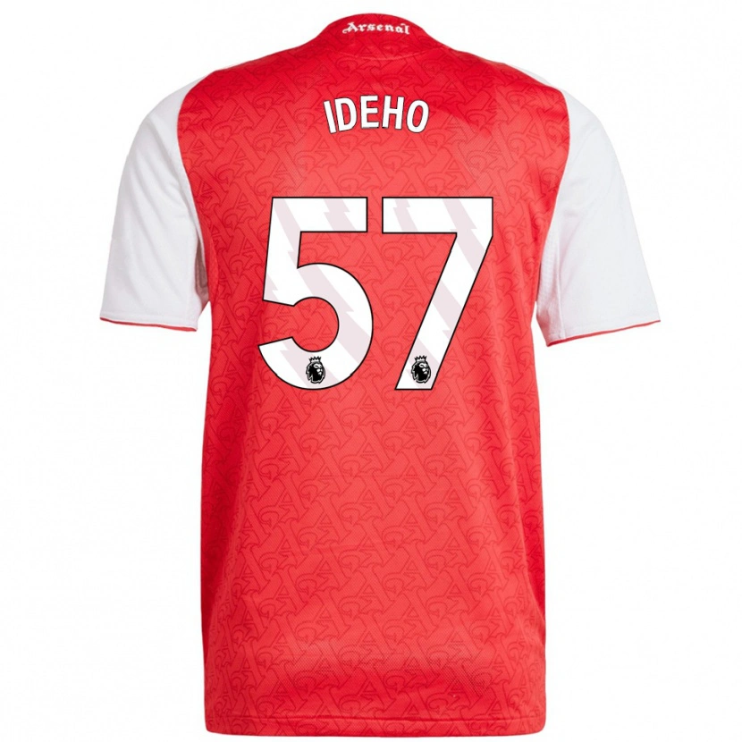 Danxen Mulher Camisola Joel Ideho #57 Vermelho Branco Principal 2025/26 Camisa Brasil
