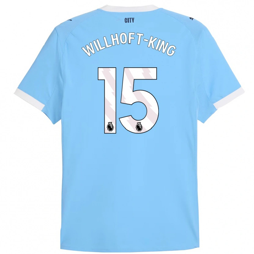 Danxen Mulher Camisola Han Willhoft-King #15 Azul Celeste Branco Principal 2025/26 Camisa Brasil
