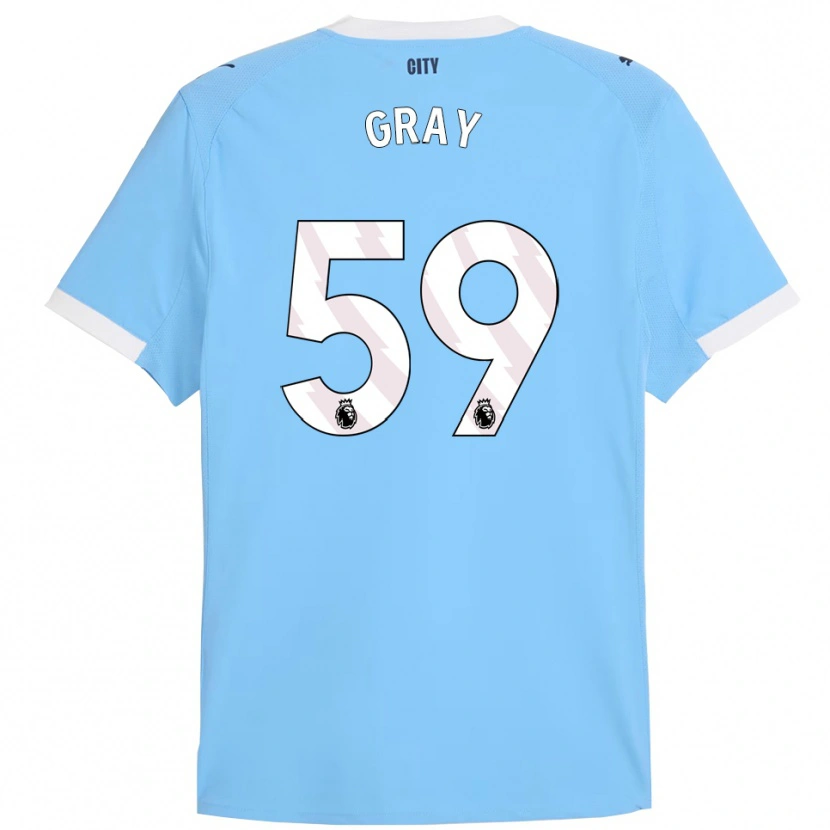 Danxen Mulher Camisola Charlie Gray #59 Azul Celeste Branco Principal 2025/26 Camisa Brasil