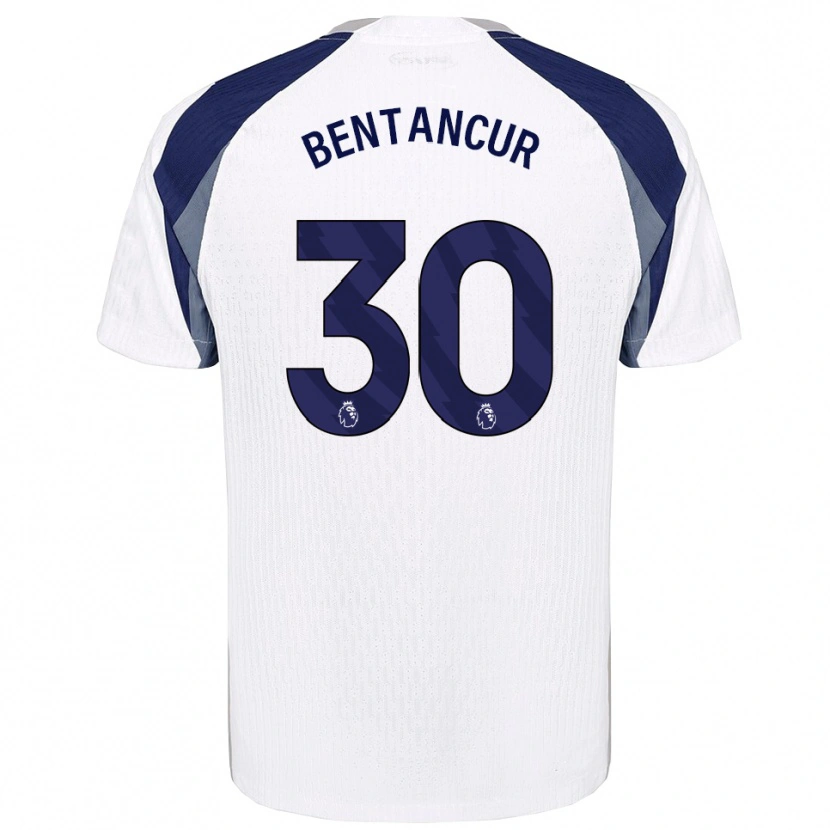Danxen Mulher Camisola Rodrigo Bentancur #30 Branco Marinho Principal 2025/26 Camisa Brasil