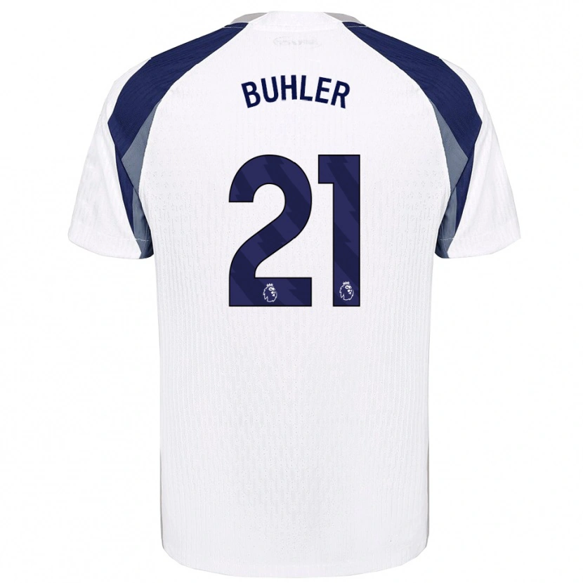 Danxen Mulher Camisola Luana Bühler #21 Branco Marinho Principal 2025/26 Camisa Brasil