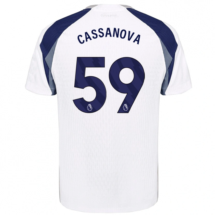 Danxen Mulher Camisola Dante Cassanova #59 Branco Marinho Principal 2025/26 Camisa Brasil