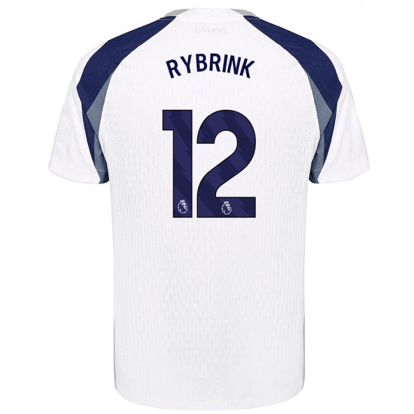 Danxen Mulher Camisola Josefine Rybrink #12 Branco Marinho Principal 2025/26 Camisa Brasil