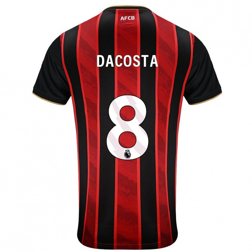 Danxen Mulher Camisola Malcom Dacosta #8 Vermelho Preto Principal 2025/26 Camisa Brasil