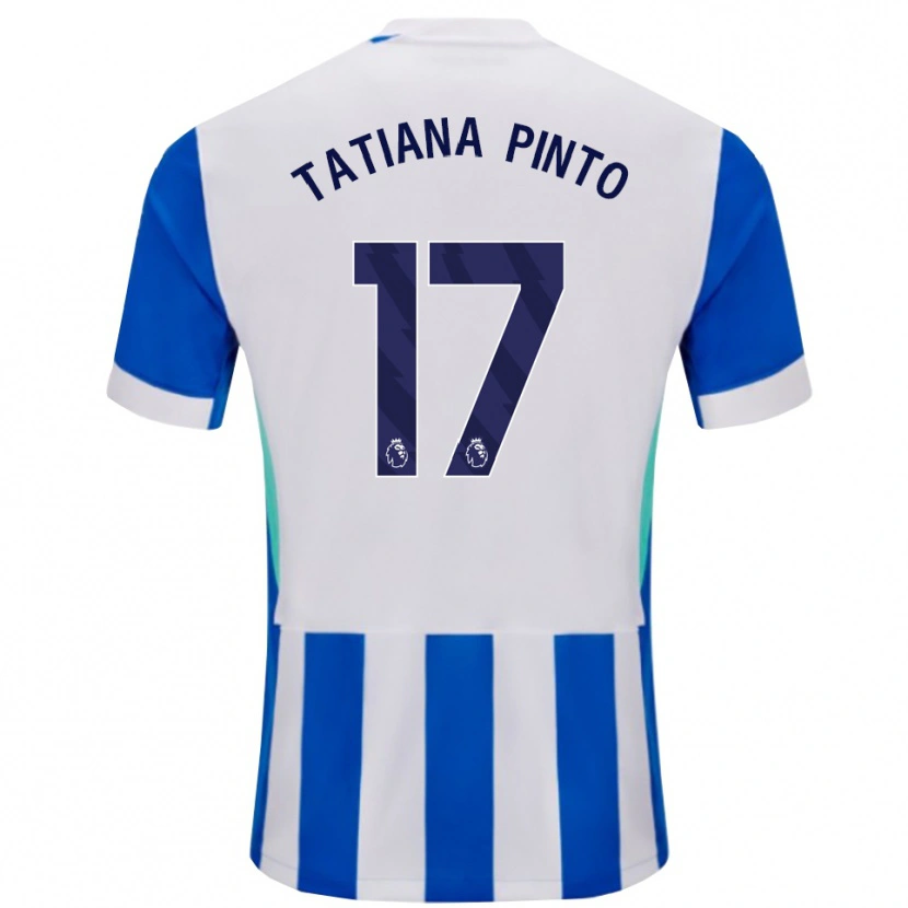 Danxen Mulher Camisola Tatiana Vanessa Ferreira Pinto #17 Azul Branco Principal 2025/26 Camisa Brasil