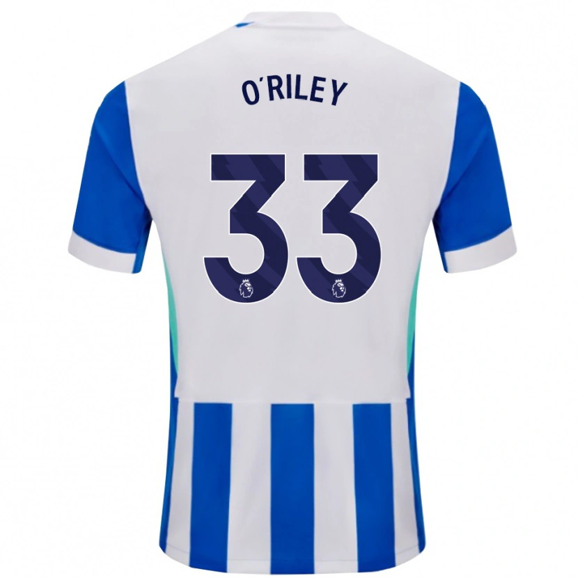Danxen Mulher Camisola Matt O'riley #33 Azul Branco Principal 2025/26 Camisa Brasil