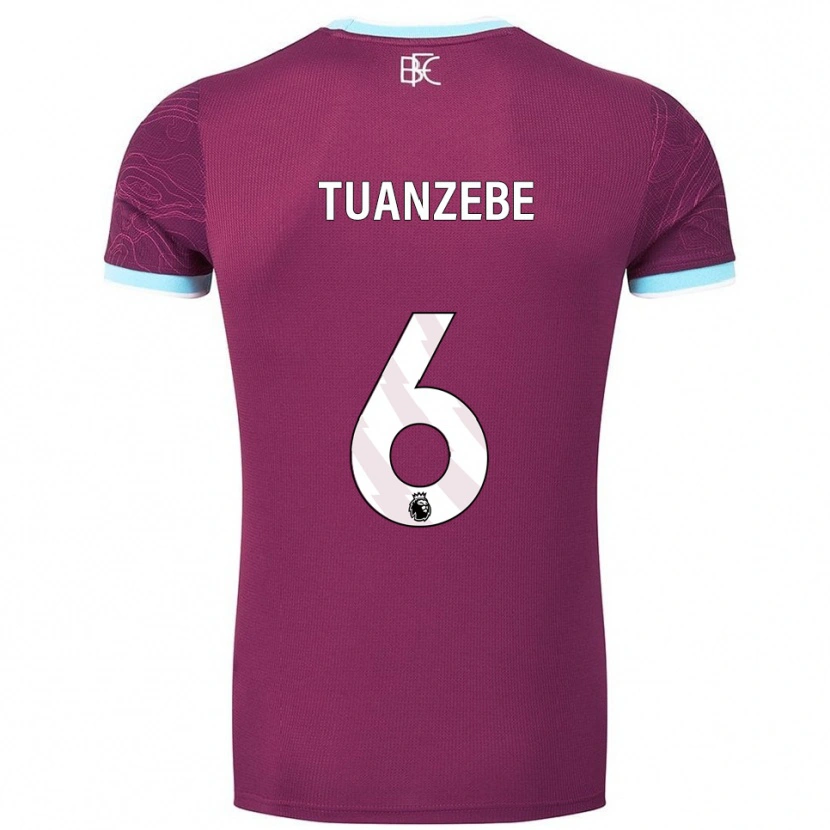 Danxen Mulher Camisola Axel Tuanzebe #6 Borgonha Azul Celeste Principal 2025/26 Camisa Brasil