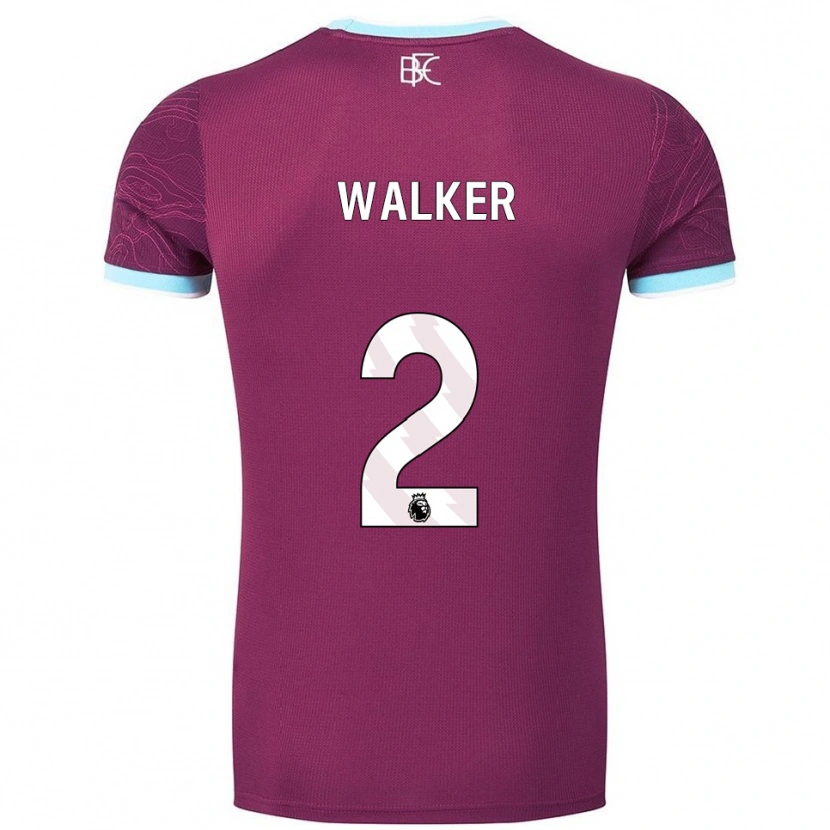 Danxen Mulher Camisola Kyle Walker #2 Borgonha Azul Celeste Principal 2025/26 Camisa Brasil
