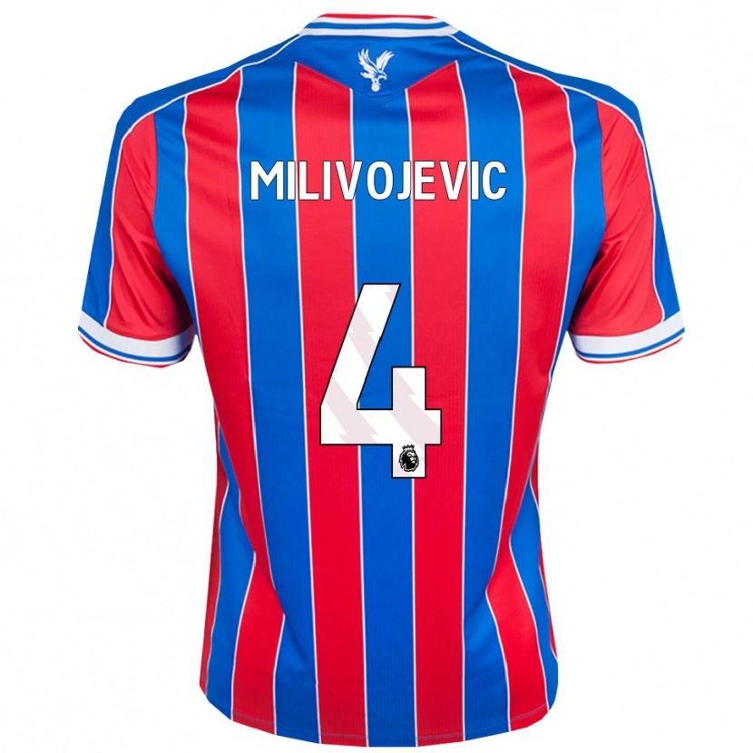 Danxen Mulher Camisola Luka Milivojevic #4 Azul Vermelho Branco Principal 2025/26 Camisa Brasil