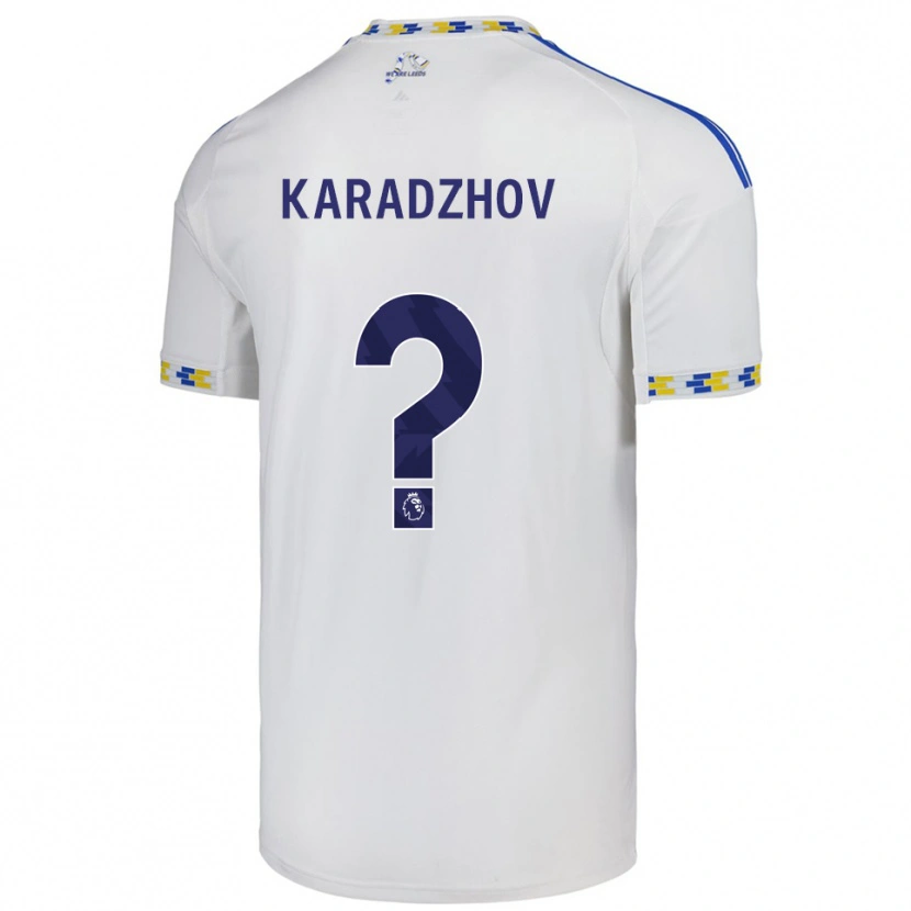 Danxen Mulher Camisola Viktor Karadzhov #0 Branco Azul Principal 2025/26 Camisa Brasil
