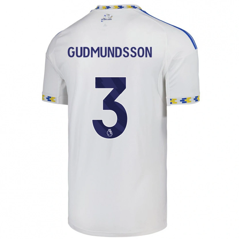 Danxen Mulher Camisola Gabriel Gudmundsson #3 Branco Azul Principal 2025/26 Camisa Brasil