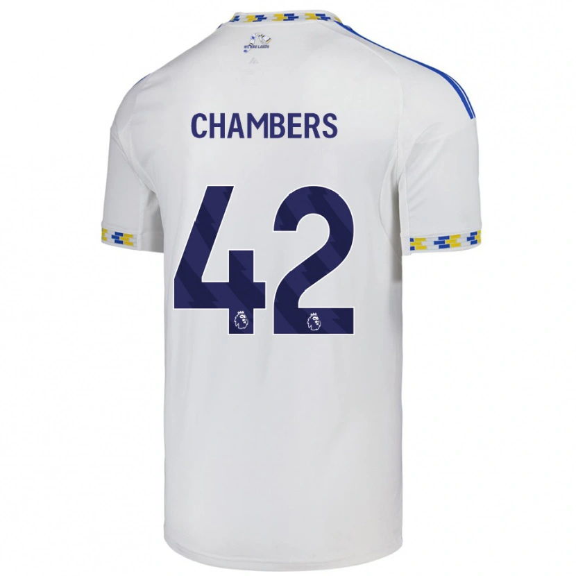 Danxen Mulher Camisola Sam Chambers #42 Branco Azul Principal 2025/26 Camisa Brasil