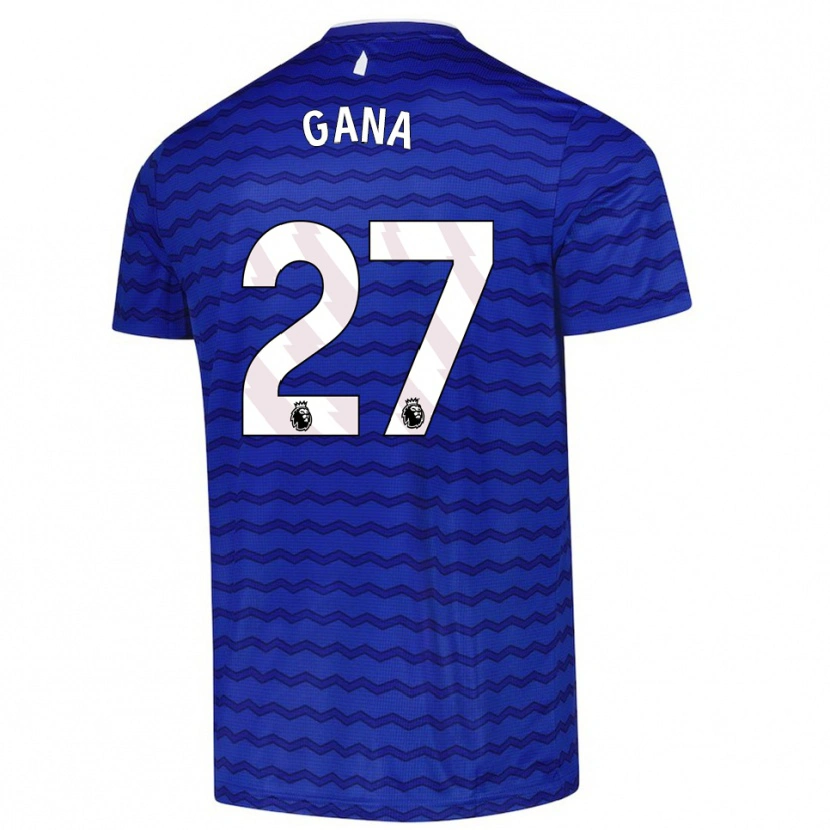 Danxen Mulher Camisola Idrissa Gueye #27 Azul Marinho Principal 2025/26 Camisa Brasil