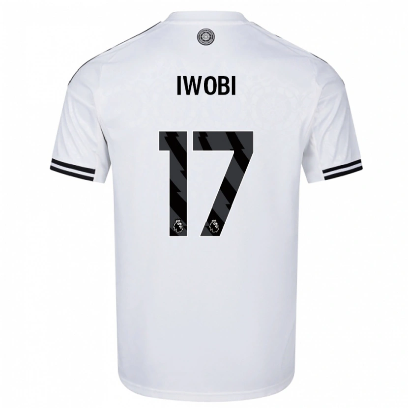 Danxen Mulher Camisola Alex Iwobi #17 Branco Preto Principal 2025/26 Camisa Brasil