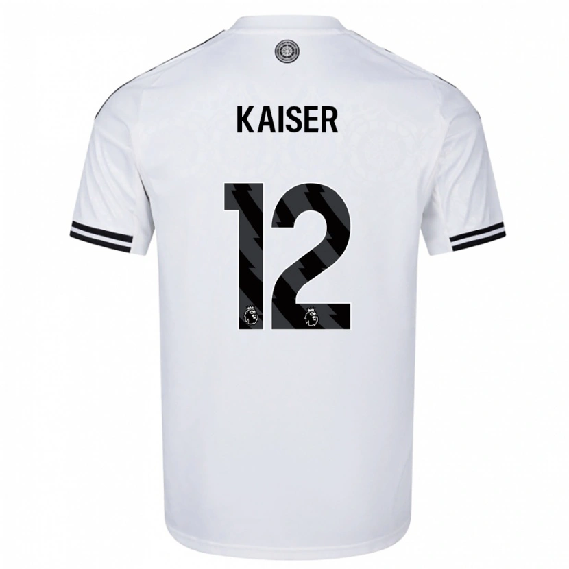 Danxen Mulher Camisola Dino Kaiser #12 Branco Preto Principal 2025/26 Camisa Brasil