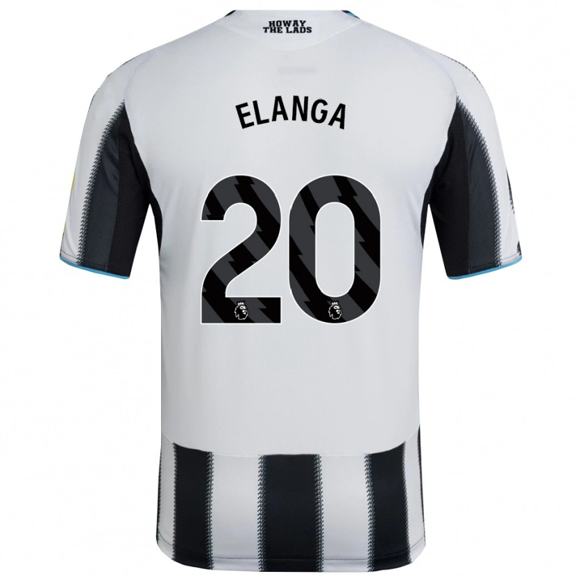 Danxen Mulher Camisola Anthony Elanga #20 Preto Branco Principal 2025/26 Camisa Brasil