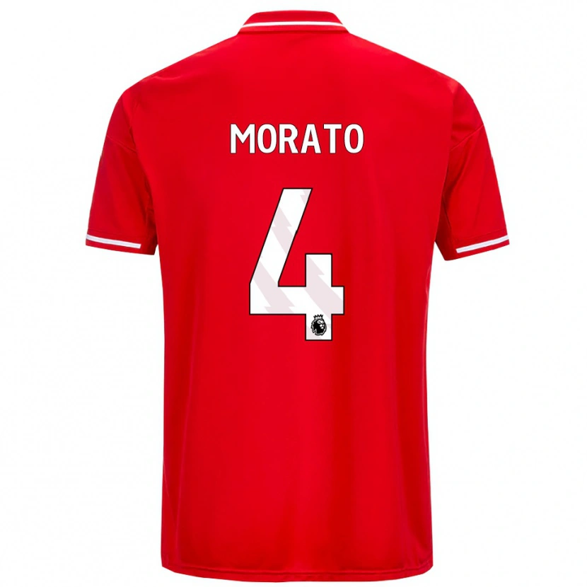 Danxen Mulher Camisola Morato #4 Vermelho Branco Principal 2025/26 Camisa Brasil