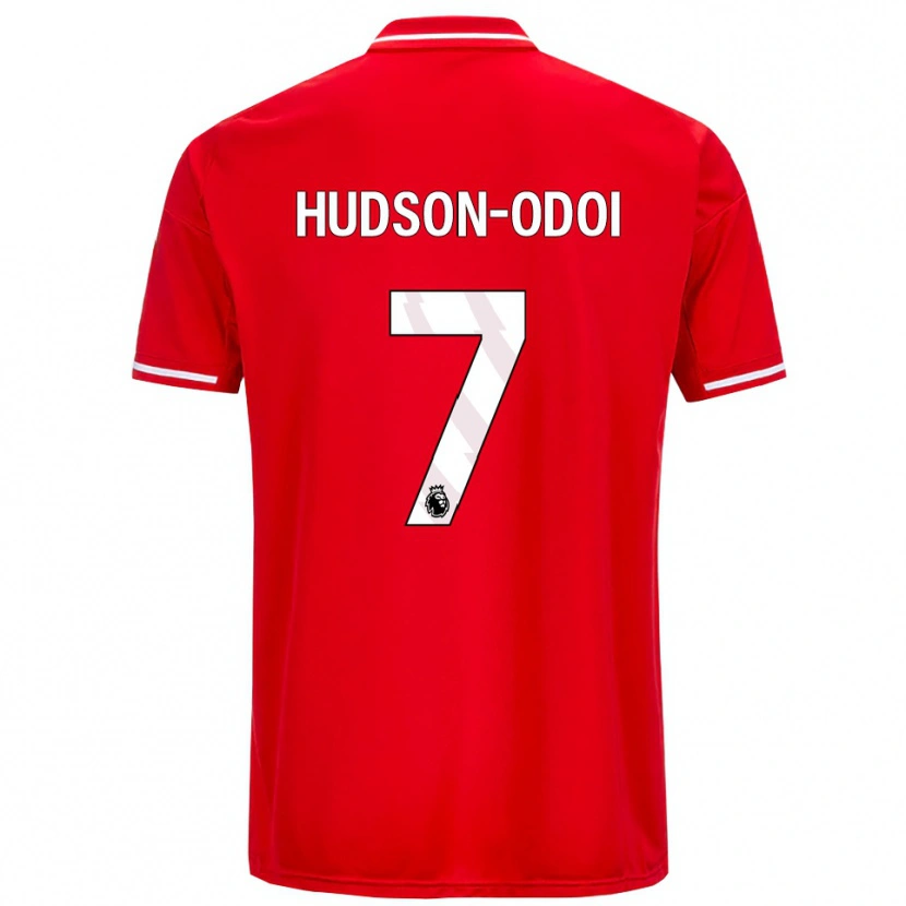 Danxen Mulher Camisola Callum Hudson-Odoi #7 Vermelho Branco Principal 2025/26 Camisa Brasil