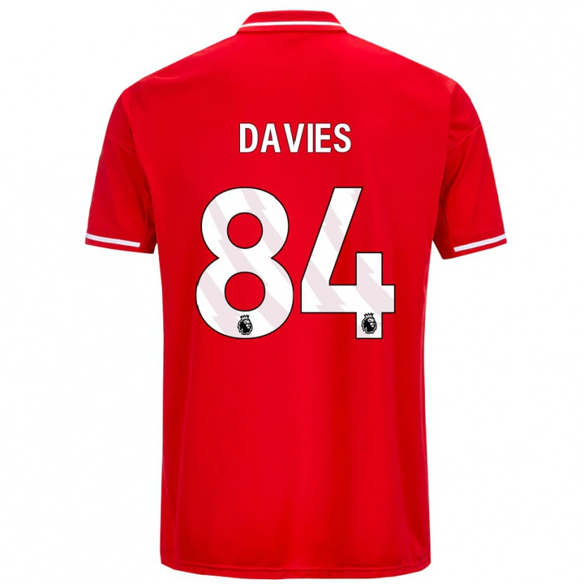 Danxen Mulher Camisola Isaac Davies #84 Vermelho Branco Principal 2025/26 Camisa Brasil
