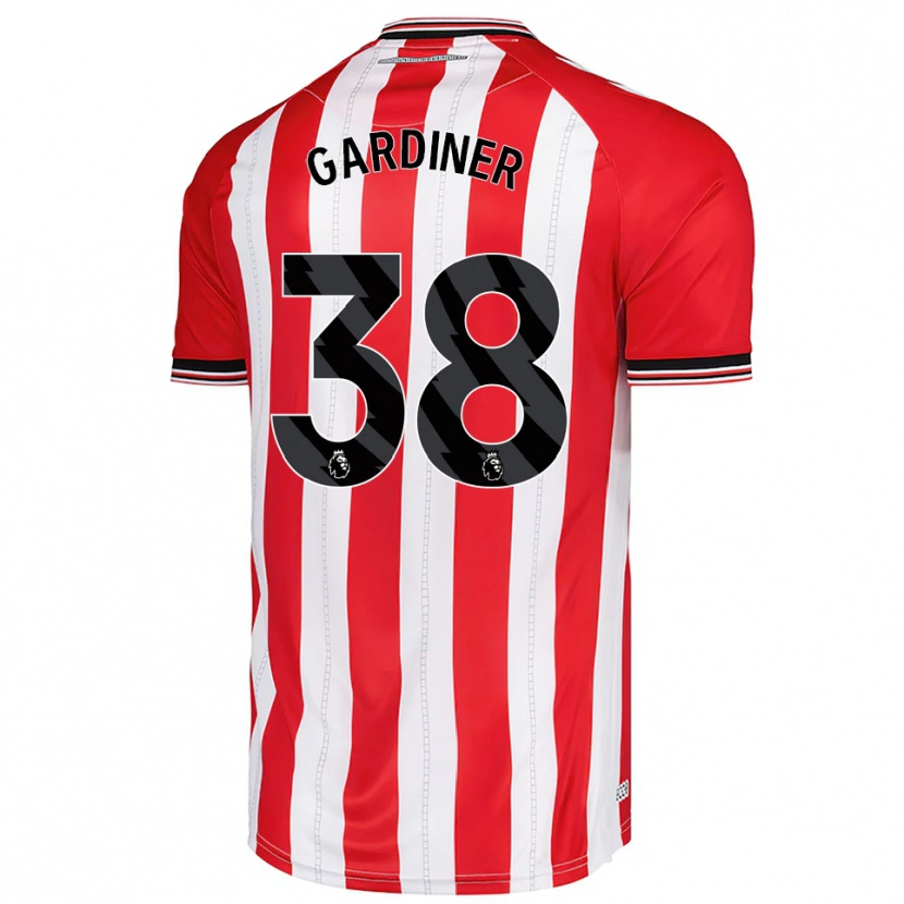 Danxen Mulher Camisola Harry Gardiner #38 Vermelho Branco Principal 2025/26 Camisa Brasil