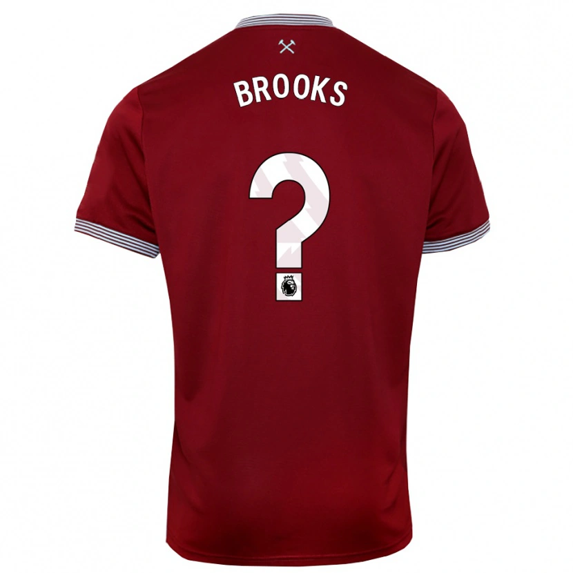 Danxen Mulher Camisola Connor Brooks #0 Borgonha Branco Principal 2025/26 Camisa Brasil