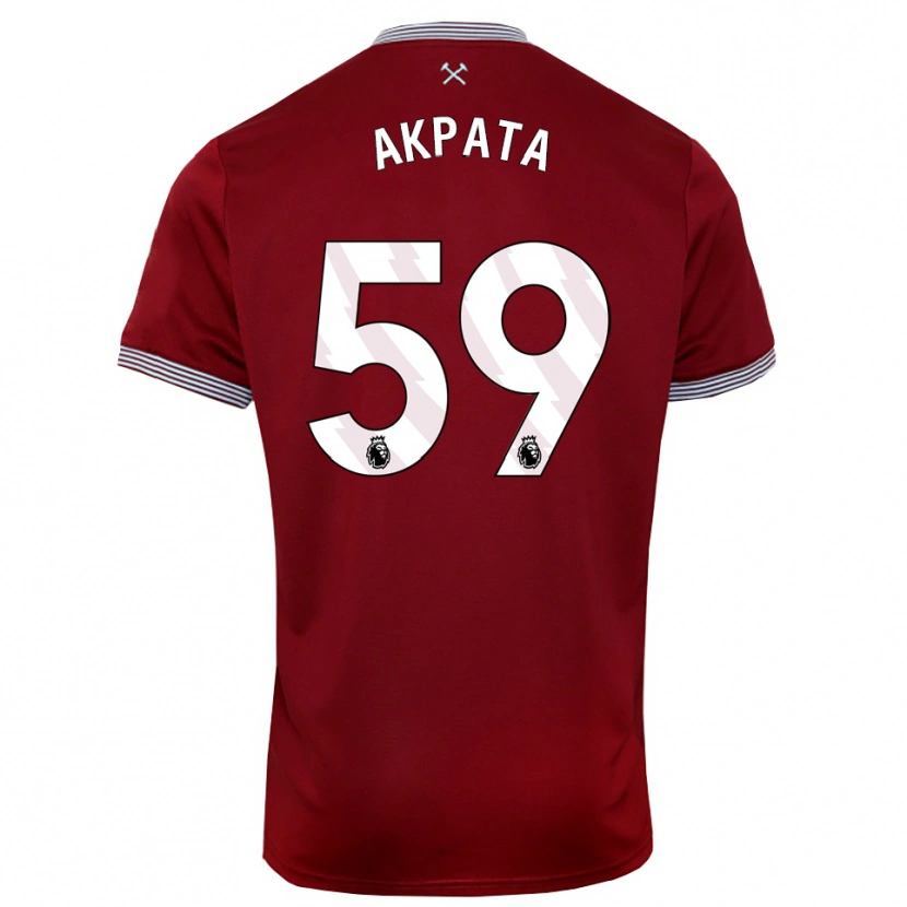 Danxen Mulher Camisola Tyron Akpata #59 Borgonha Branco Principal 2025/26 Camisa Brasil