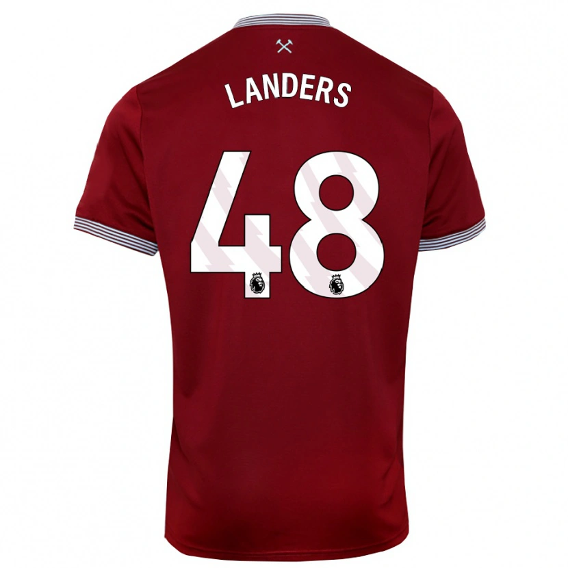 Danxen Mulher Camisola Josh Landers #48 Borgonha Branco Principal 2025/26 Camisa Brasil