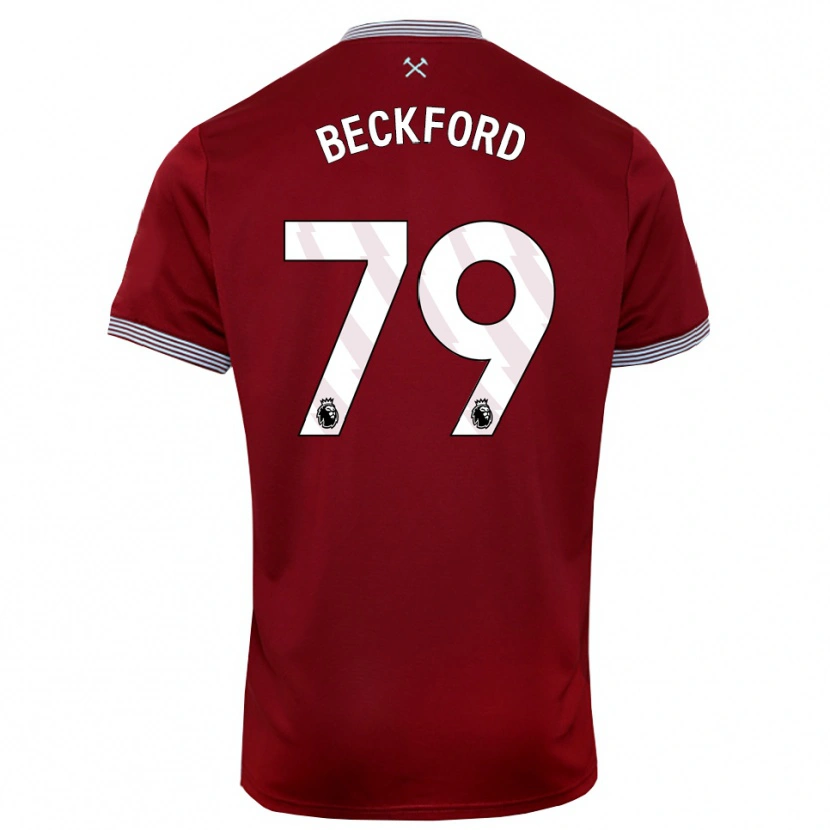 Danxen Mulher Camisola Lewis Beckford #79 Borgonha Branco Principal 2025/26 Camisa Brasil