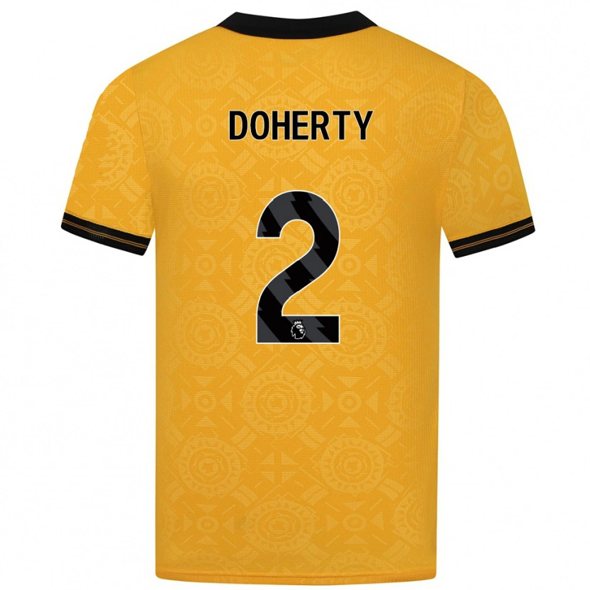 Danxen Mulher Camisola Matt Doherty #2 Amarelo Preto Principal 2025/26 Camisa Brasil