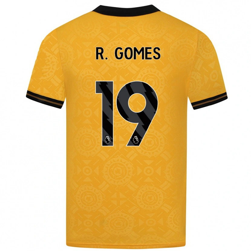 Danxen Mulher Camisola Rodrigo Gomes #19 Amarelo Preto Principal 2025/26 Camisa Brasil