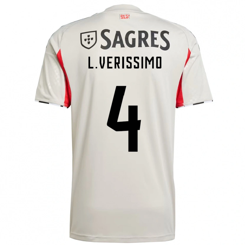 Danxen Mulher Camisola Lucas Verissimo #4 Branco Sujo Vermelho Alternativa 2025/26 Camisa Brasil