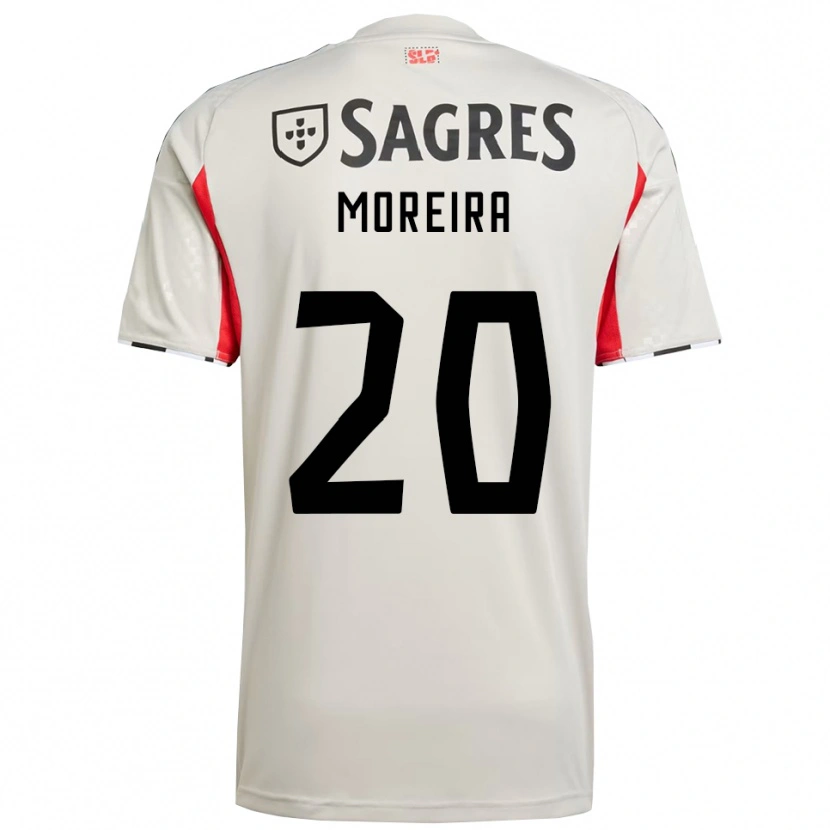 Danxen Mulher Camisola André Moreira #20 Branco Sujo Vermelho Alternativa 2025/26 Camisa Brasil