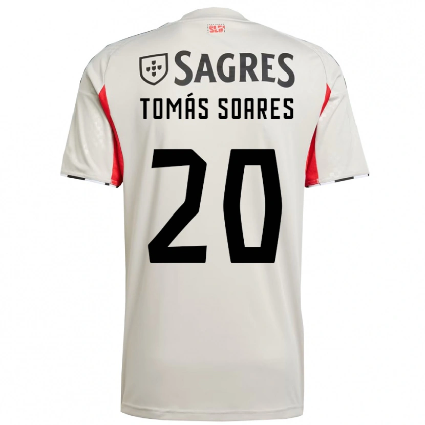 Danxen Mulher Camisola Tomás Soares #20 Branco Sujo Vermelho Alternativa 2025/26 Camisa Brasil