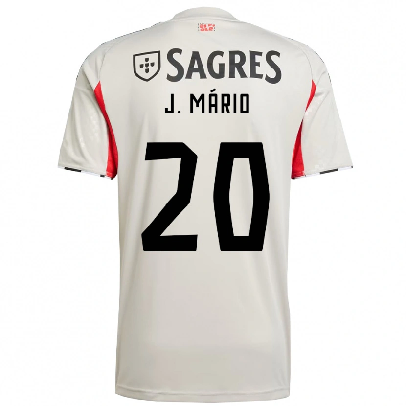 Danxen Mulher Camisola Joao Mario #20 Branco Sujo Vermelho Alternativa 2025/26 Camisa Brasil