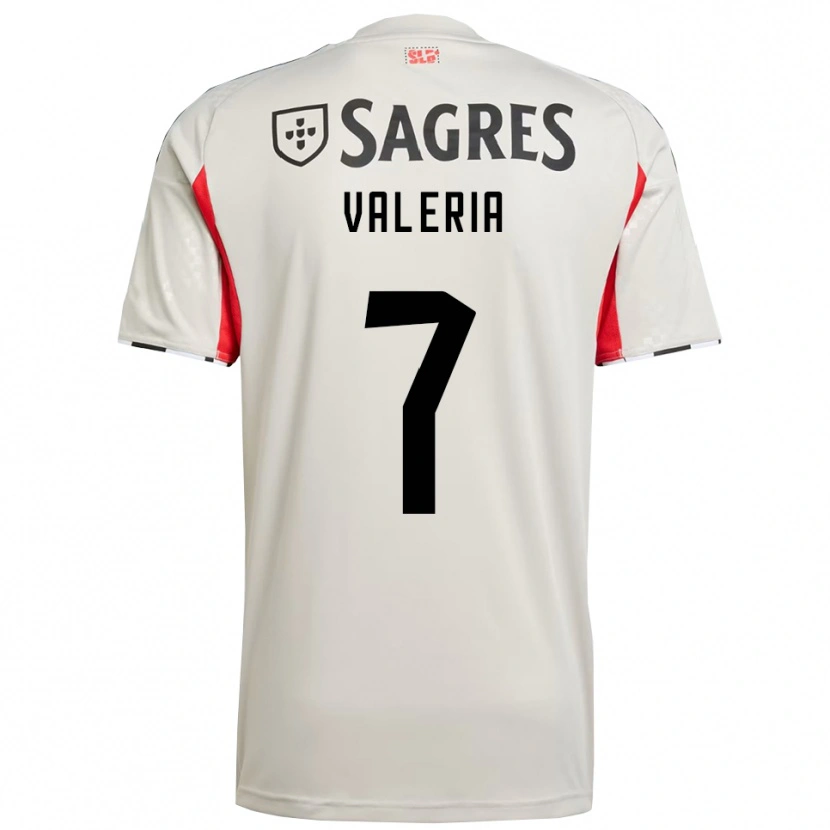 Danxen Mulher Camisola Valeria #7 Branco Sujo Vermelho Alternativa 2025/26 Camisa Brasil