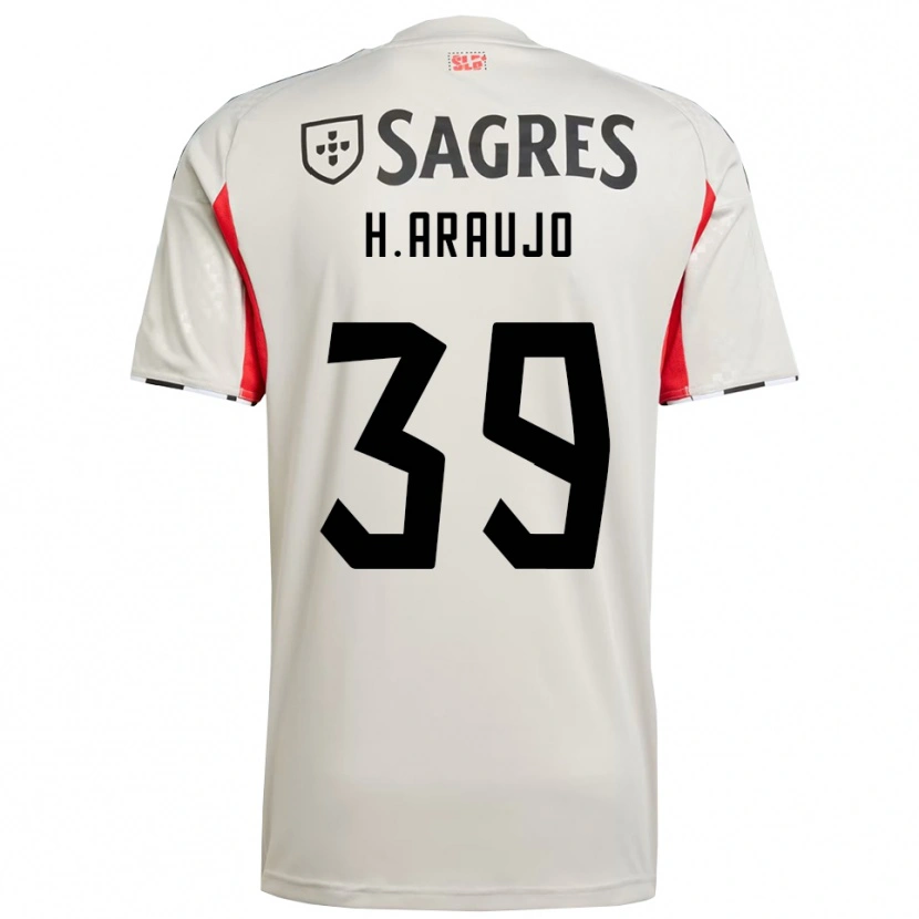 Danxen Mulher Camisola Henrique Araújo #39 Branco Sujo Vermelho Alternativa 2025/26 Camisa Brasil