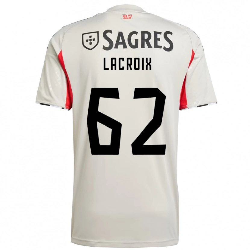 Danxen Mulher Camisola Lenny Lacroix #62 Branco Sujo Vermelho Alternativa 2025/26 Camisa Brasil