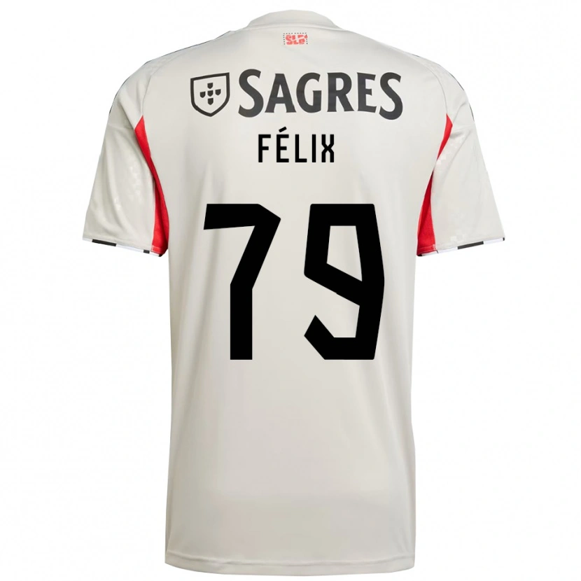 Danxen Mulher Camisola Hugo Félix #79 Branco Sujo Vermelho Alternativa 2025/26 Camisa Brasil