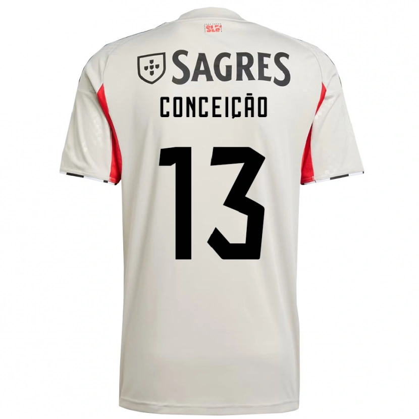 Danxen Mulher Camisola João Conceição #13 Branco Sujo Vermelho Alternativa 2025/26 Camisa Brasil