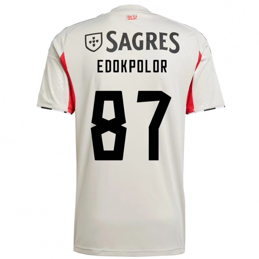 Danxen Mulher Camisola Peter Edokpolor #87 Branco Sujo Vermelho Alternativa 2025/26 Camisa Brasil