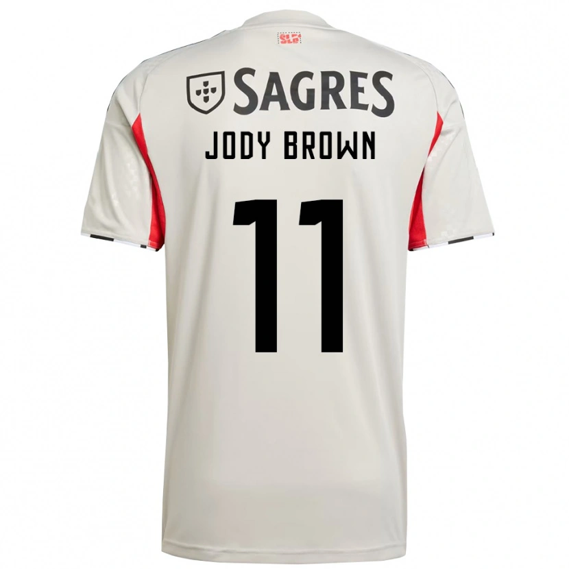 Danxen Mulher Camisola Jody Brown #11 Branco Sujo Vermelho Alternativa 2025/26 Camisa Brasil