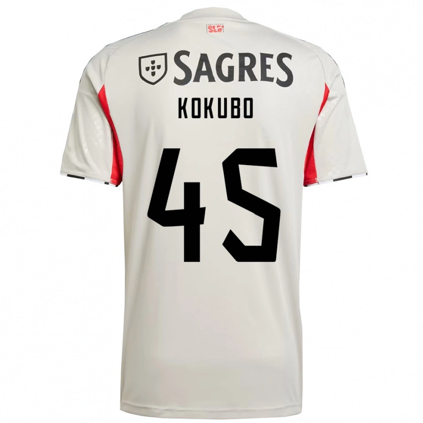 Danxen Mulher Camisola Leo Kokubo #45 Branco Sujo Vermelho Alternativa 2025/26 Camisa Brasil