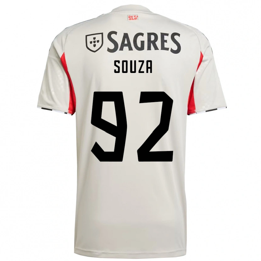 Danxen Mulher Camisola Pedro Souza #92 Branco Sujo Vermelho Alternativa 2025/26 Camisa Brasil