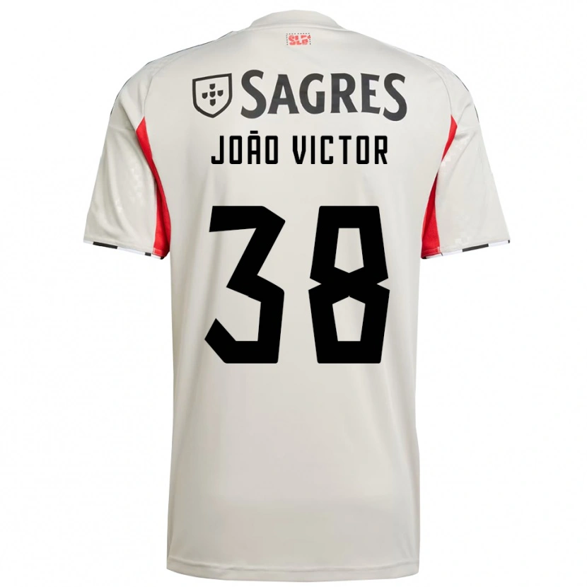 Danxen Mulher Camisola Joao Victor #38 Branco Sujo Vermelho Alternativa 2025/26 Camisa Brasil