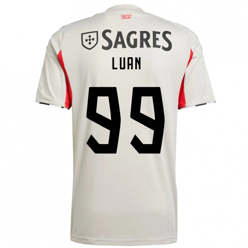Danxen Mulher Camisola Luan #99 Branco Sujo Vermelho Alternativa 2025/26 Camisa Brasil