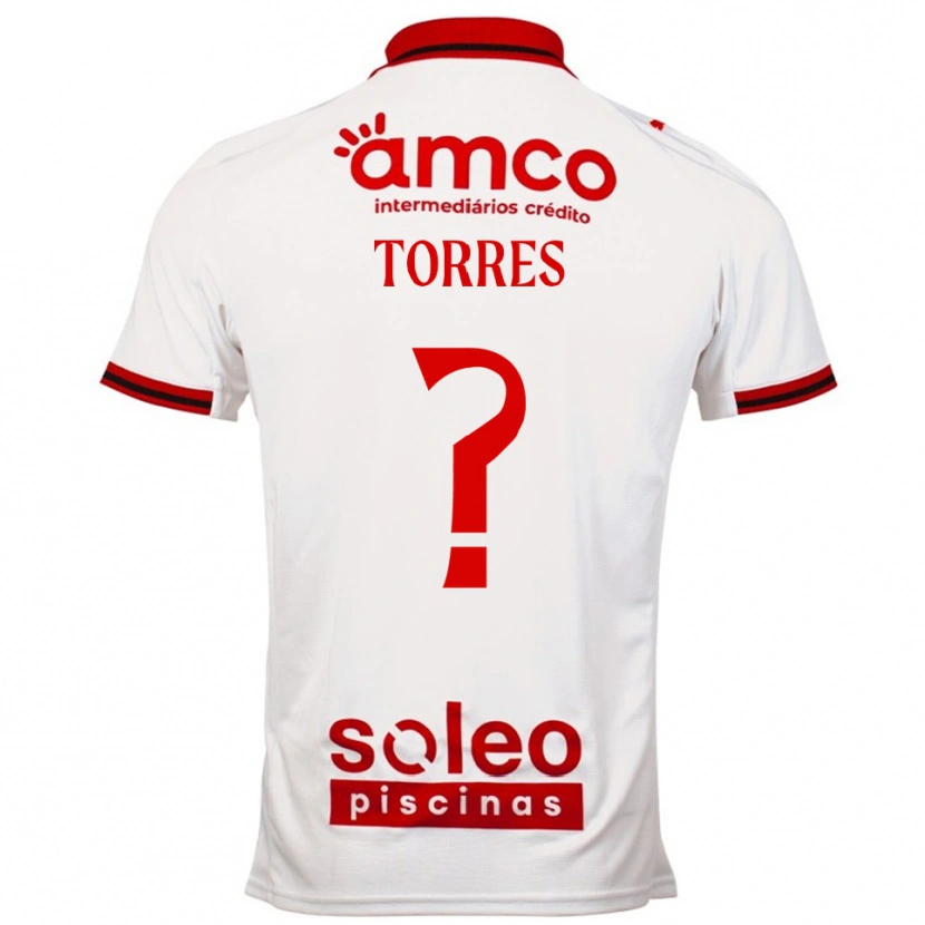 Danxen Mulher Camisola Marco Torres #0 Branco Vermelho Alternativa 2025/26 Camisa Brasil