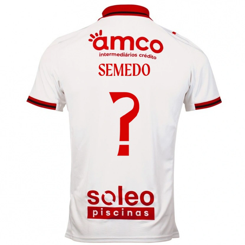 Danxen Mulher Camisola Nuno Semedo #0 Branco Vermelho Alternativa 2025/26 Camisa Brasil