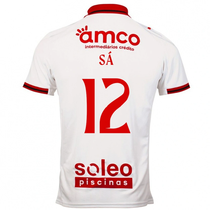 Danxen Mulher Camisola Tiago Sá #12 Branco Vermelho Alternativa 2025/26 Camisa Brasil