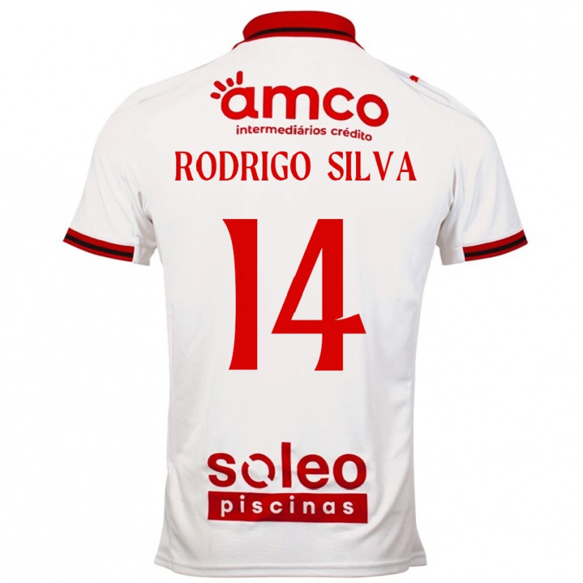 Danxen Mulher Camisola Rodrigo Silva #14 Branco Vermelho Alternativa 2025/26 Camisa Brasil
