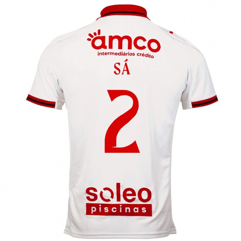 Danxen Mulher Camisola Henrique Sá #2 Branco Vermelho Alternativa 2025/26 Camisa Brasil